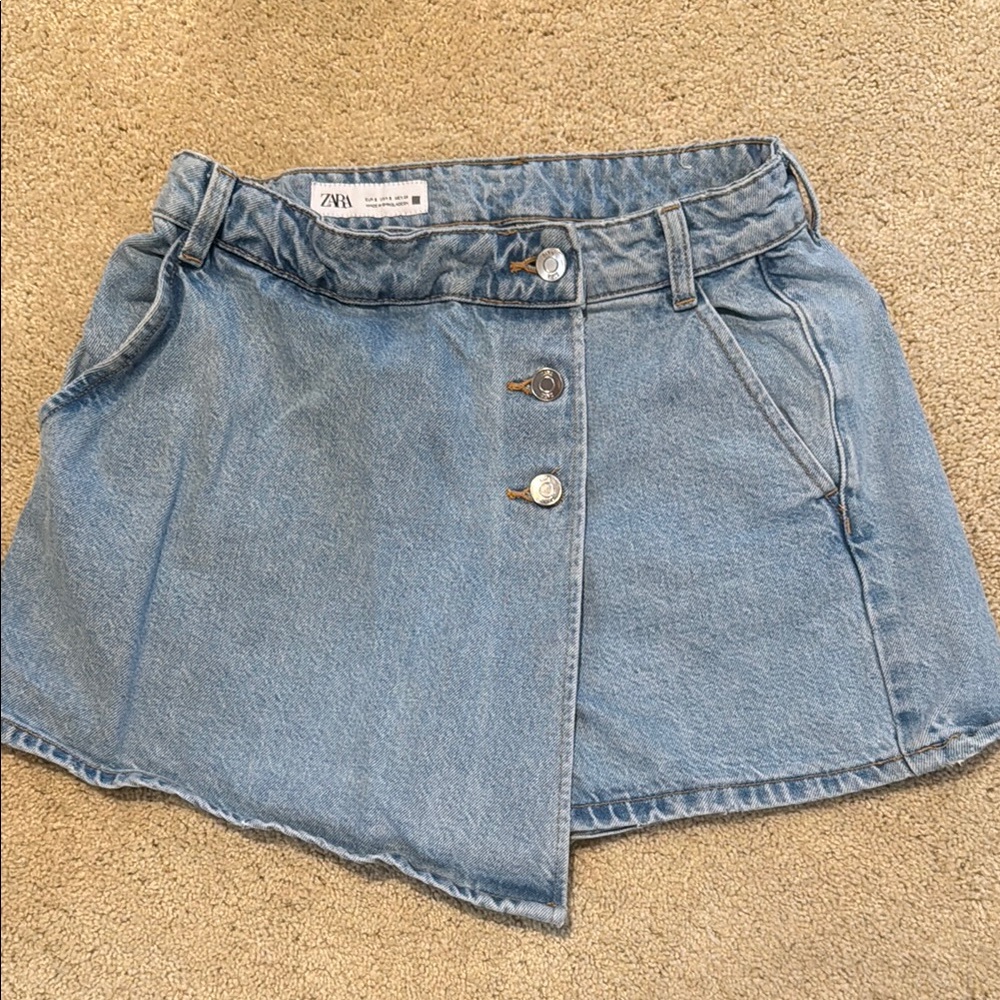 Zara Light Blue Denim Skirt